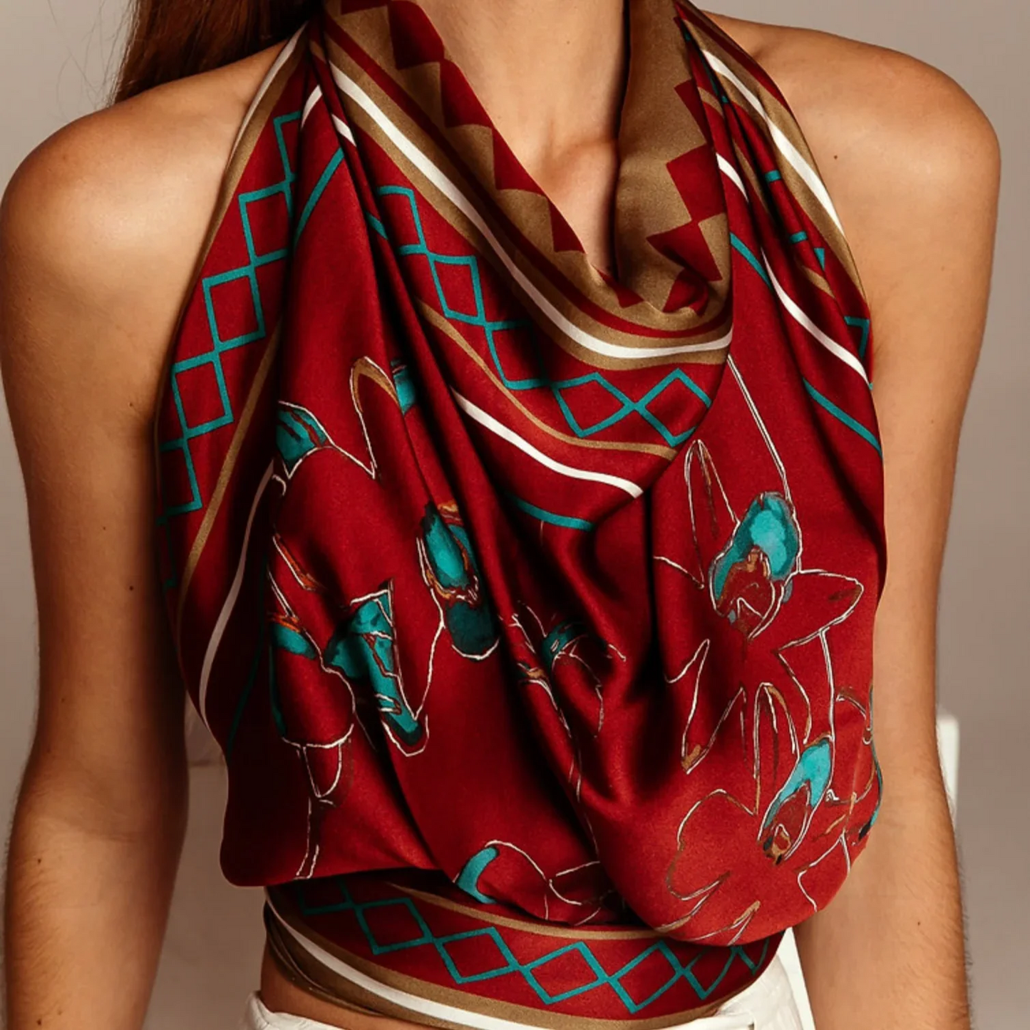By Femina Silk Scarf - The Orchid