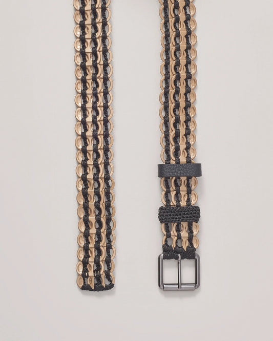 Bottletop Kibe Fino Enamel Belt - Gold - Lachesis London