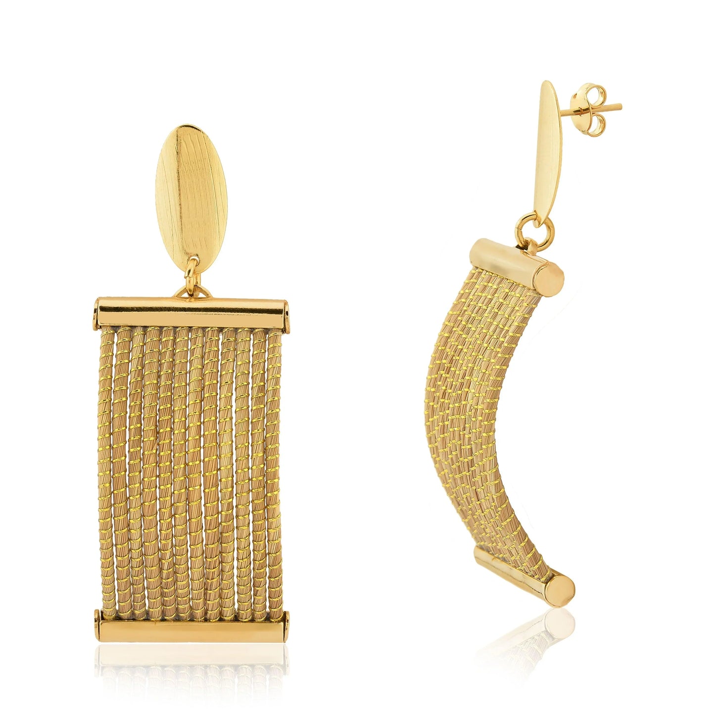 Golden Grass Curve Earrings - Lachesis London
