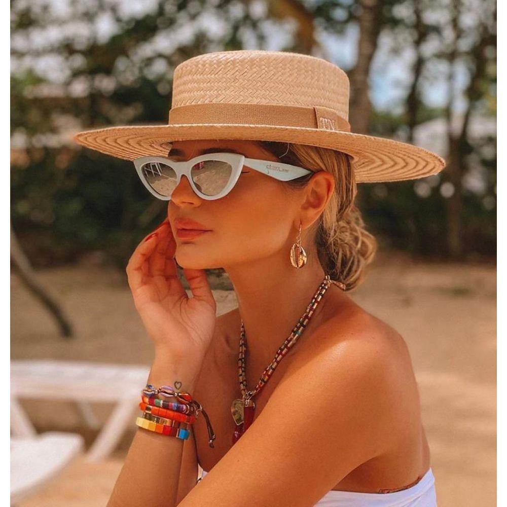 Lachesis by Malu Pires Boater Carnaúba Straw Hat - Large Brim - Lachesis London