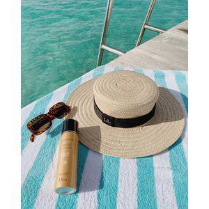 Lachesis by Malu Pires Boater Carnaúba Straw Hat - Large Brim - Lachesis London