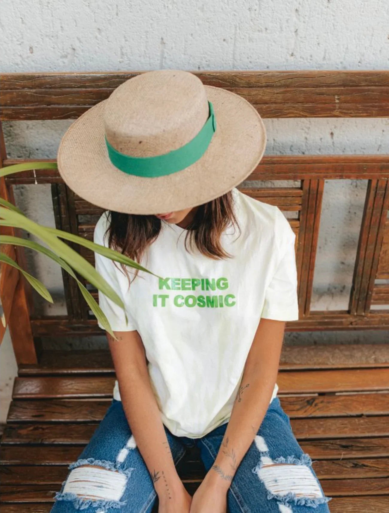 Lachesis by Malu Pires Boater Style Jute Hat - Large Brim - Lachesis London