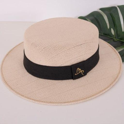 Lachesis by Malu Pires Boater Style Off White Hat - Medium Brim - Lachesis London