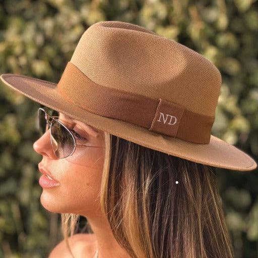 Lachesis by Malu Pires Panama Style Brown Hat - Lachesis London