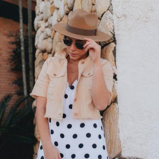 Lachesis by Malu Pires Panama Style Brown Hat - Lachesis London