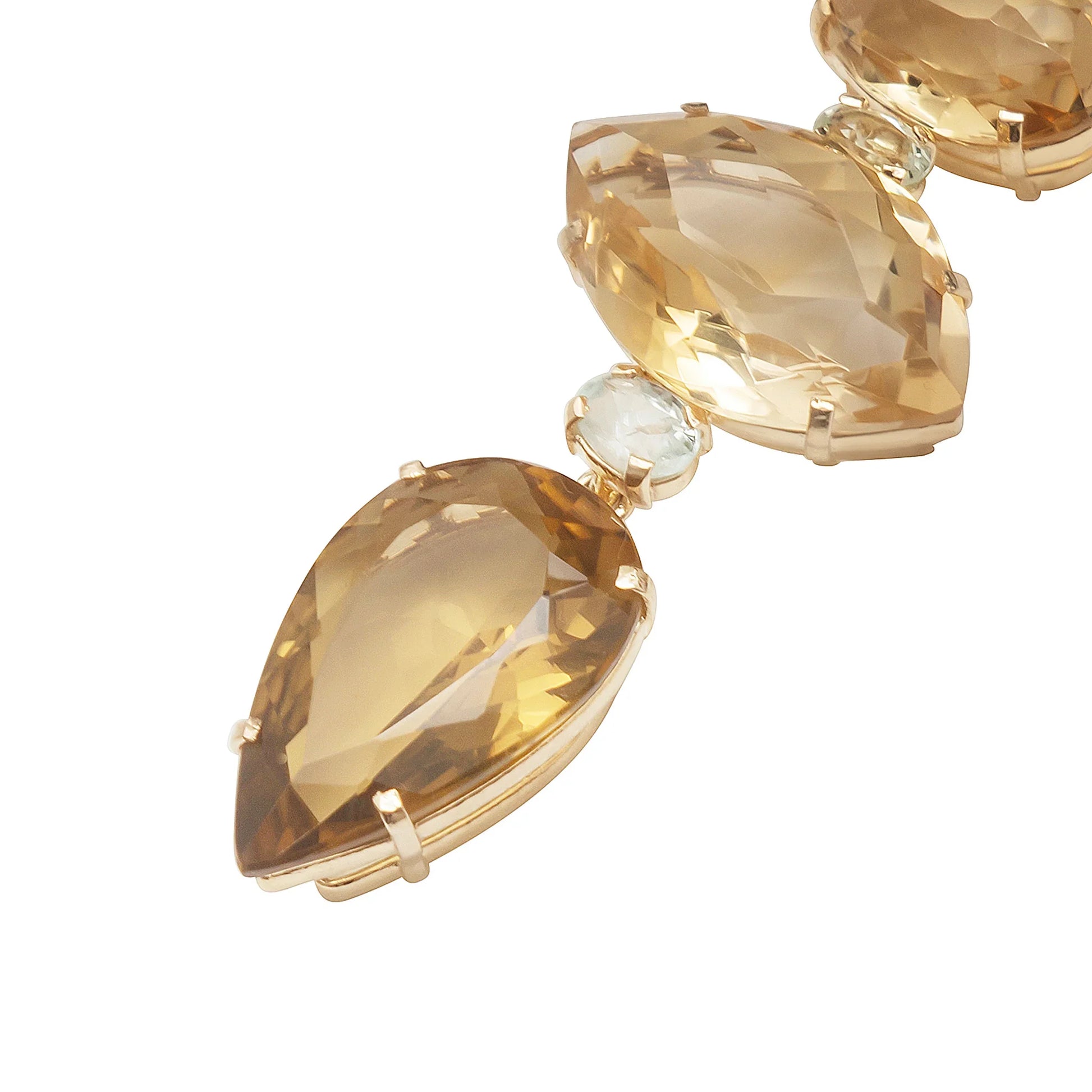 Lachesis Citrine Triad Gold Torque Necklace - Due - Lachesis London