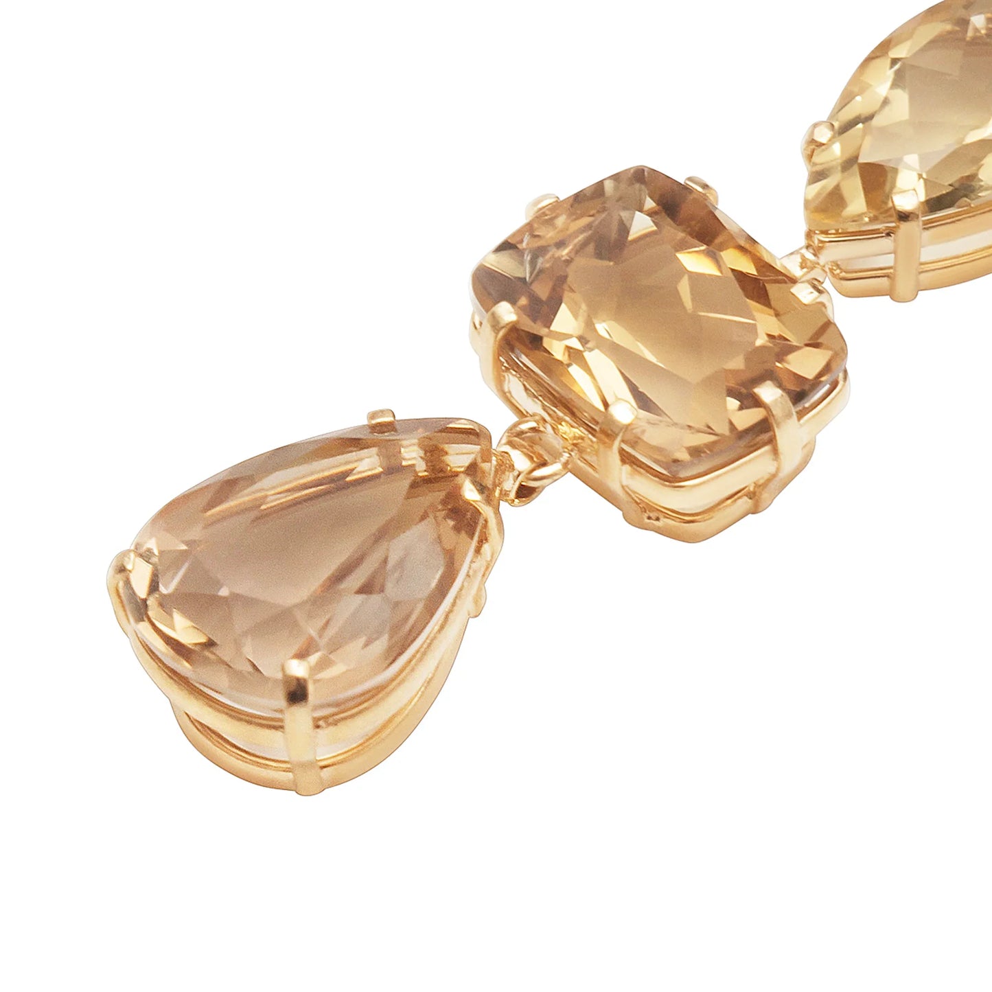 Lachesis Citrine Triad Gold Torque Necklace - Tre - Lachesis London