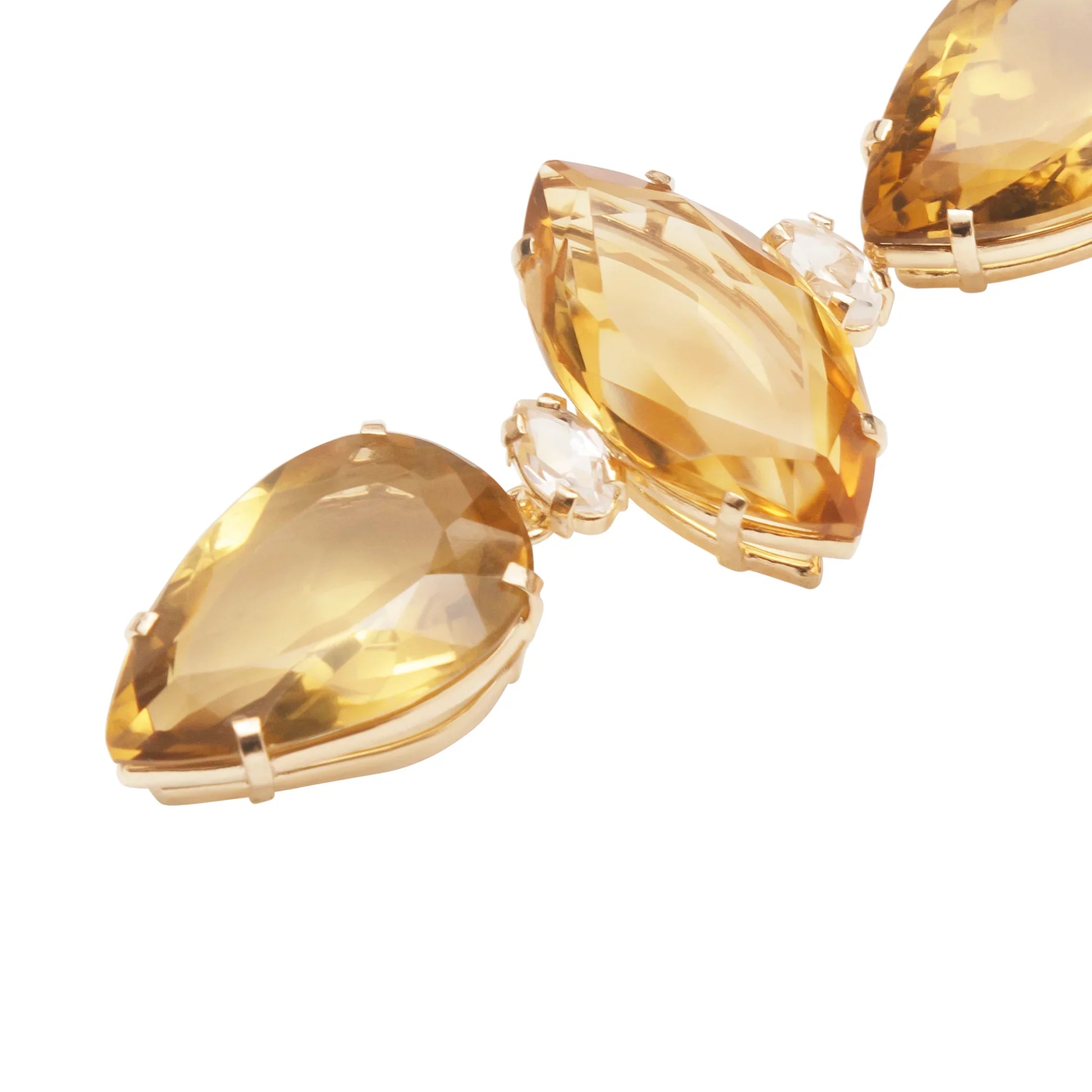 Lachesis Citrine Triad Gold Torque Necklace - Uno - Lachesis London