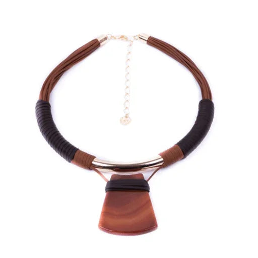 Mãos da Terra Brown Agate Necklace - Lachesis London