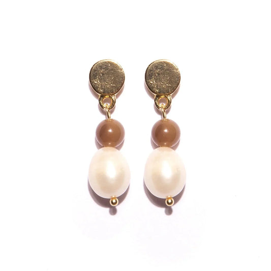 Mãos da Terra Diana Pearl Earrings - Lachesis London