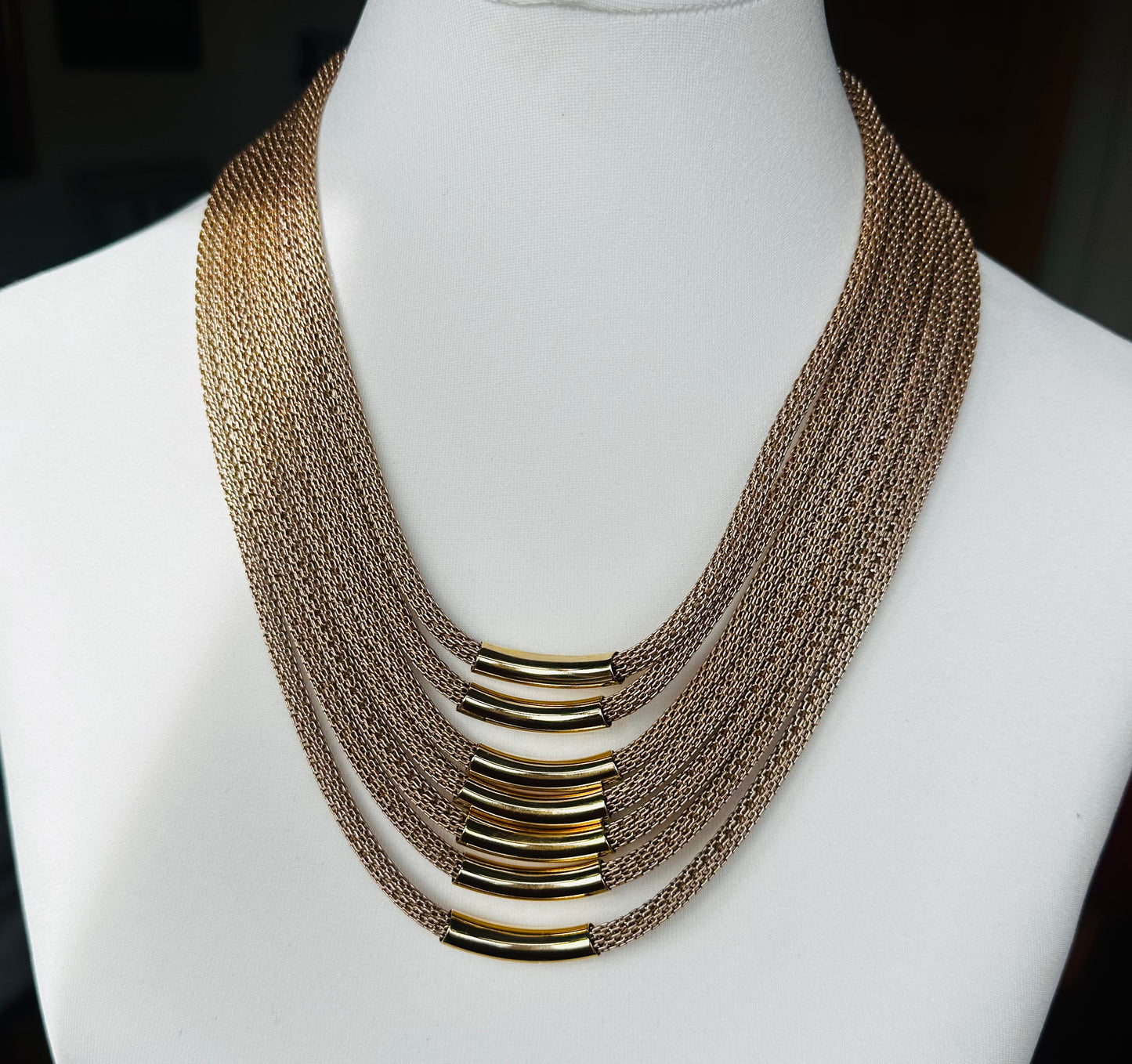 Mãos da Terra Mesh Aluminium Golden Necklace - Lachesis London