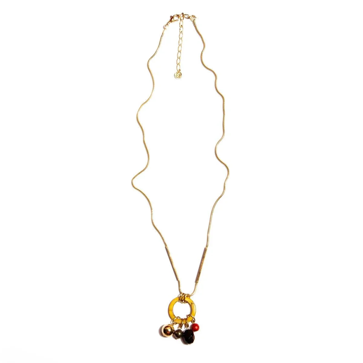 Mãos da Terra Mother of Pearl Hoop Necklace - Lachesis London