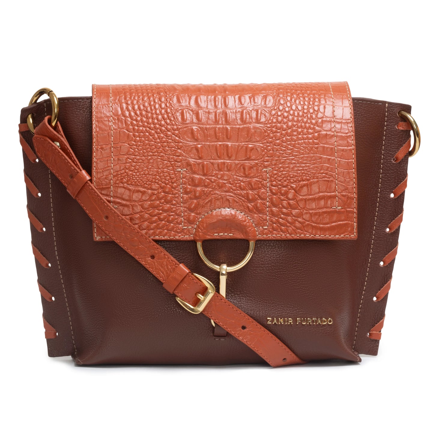 NEW COLLECTION - Zanir Furtado Ibiporǎ Brown & Orange Bag - Lachesis London