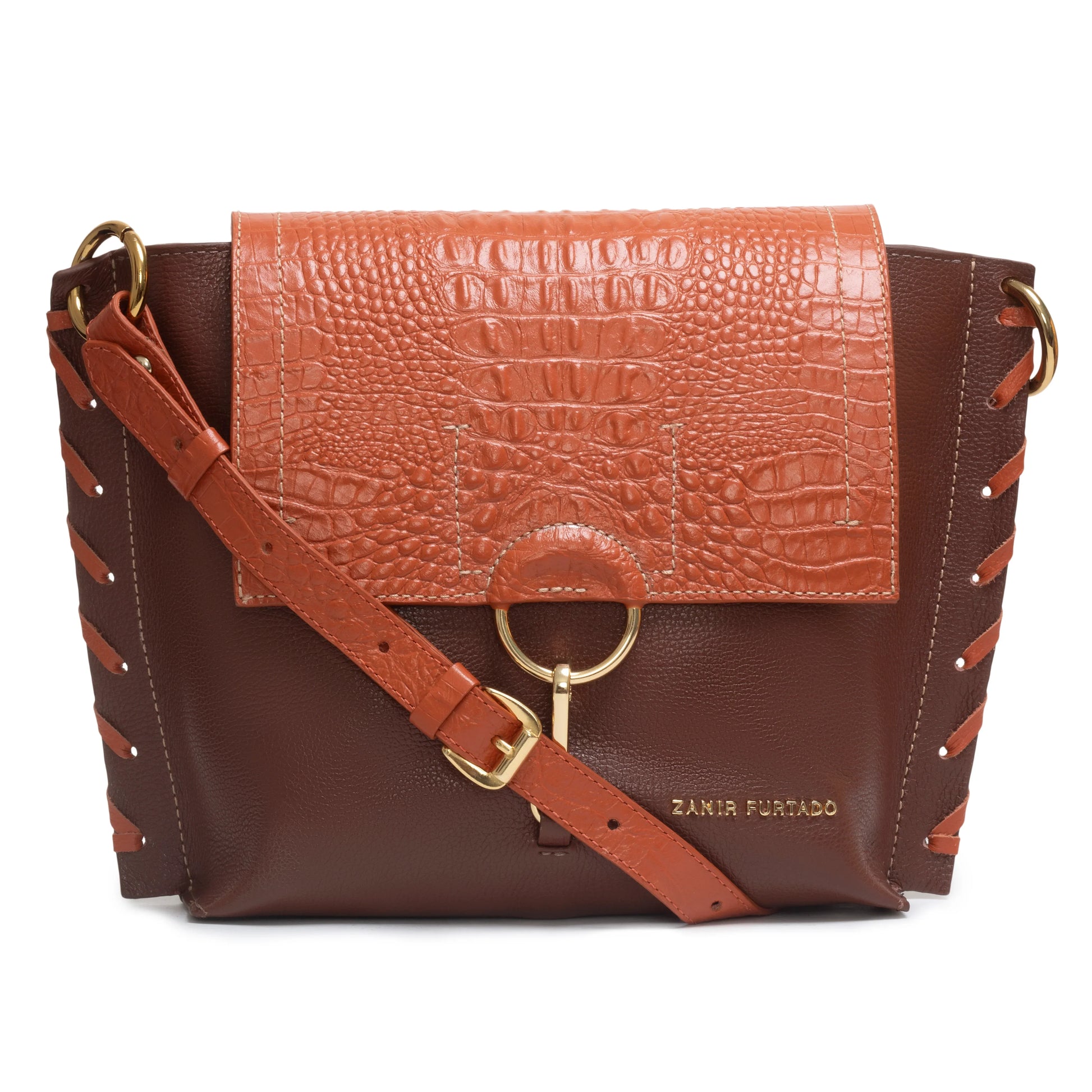 NEW COLLECTION - Zanir Furtado Ibiporǎ Brown & Orange Bag - Lachesis London