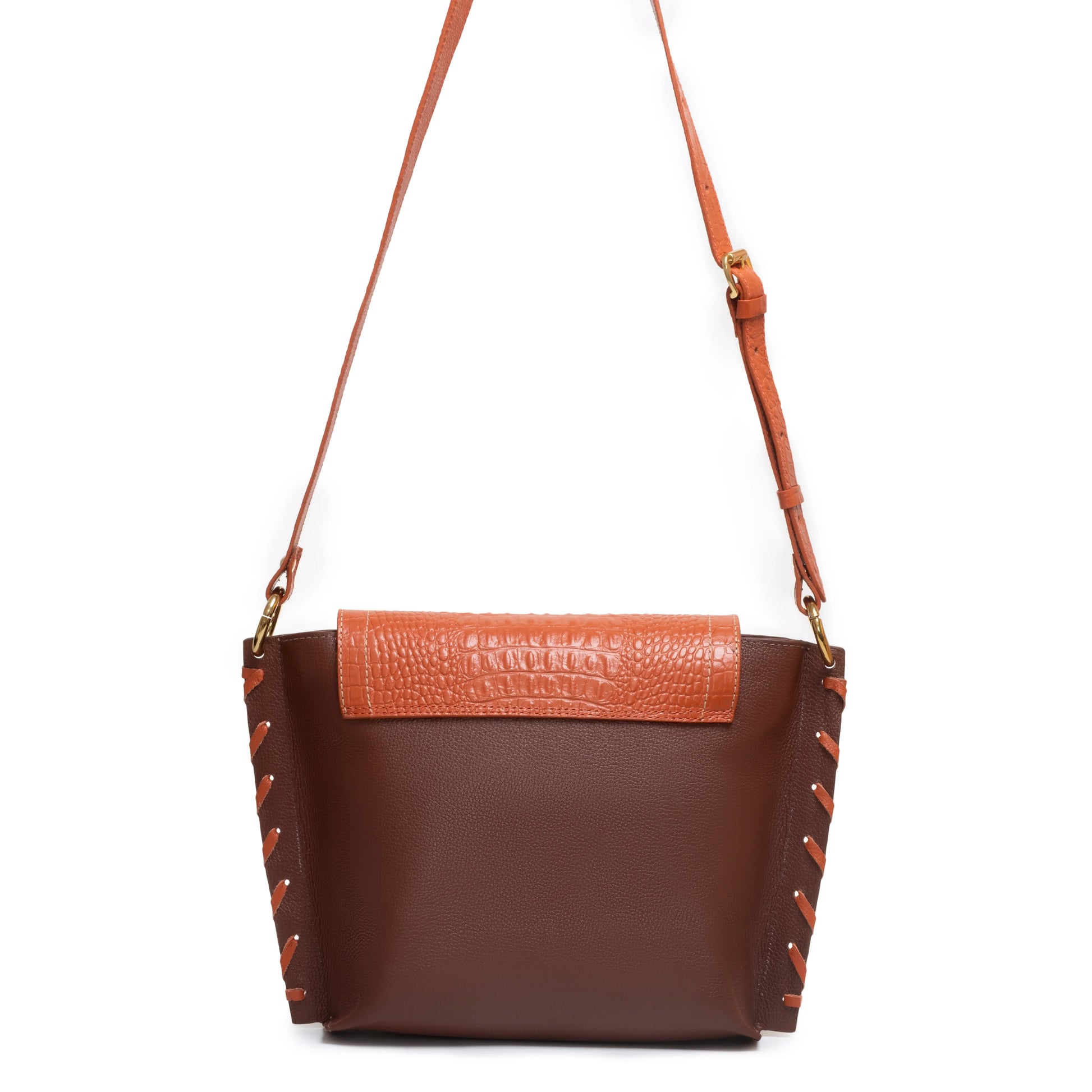 NEW COLLECTION - Zanir Furtado Ibiporǎ Brown & Orange Bag - Lachesis London