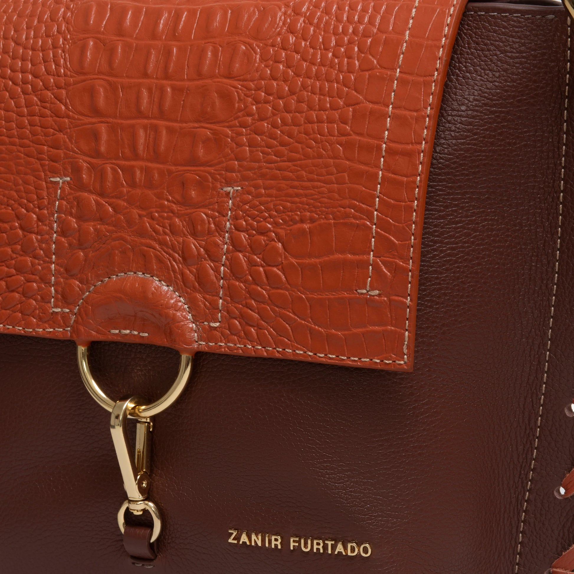 NEW COLLECTION - Zanir Furtado Ibiporǎ Brown & Orange Bag - Lachesis London