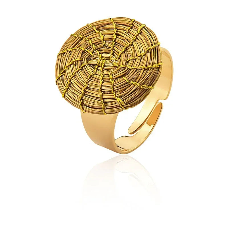 NEW - Golden Grass Mandala Ring - Lachesis London