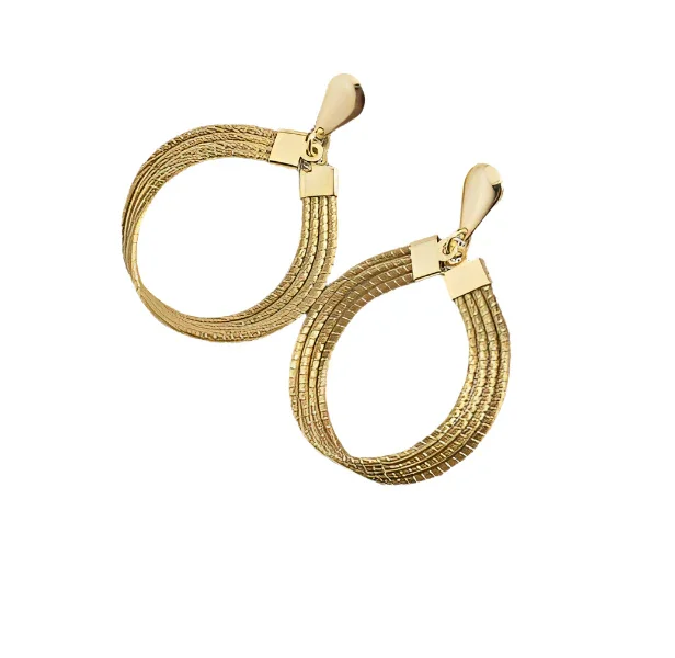 NEW - Golden Grass Oval Earrings - Lachesis London