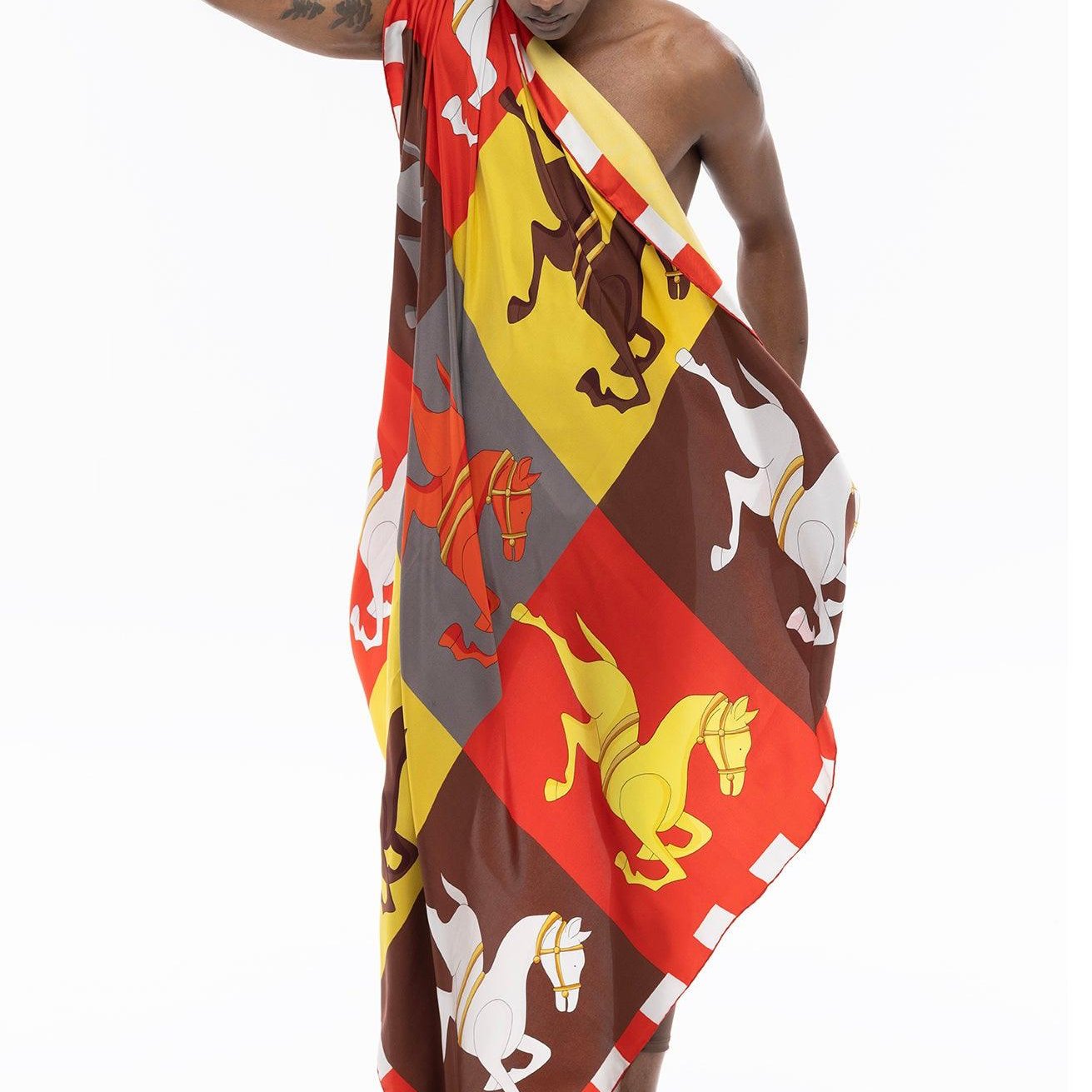 Pherahs Silk Twill Sun Scarf - Lachesis London