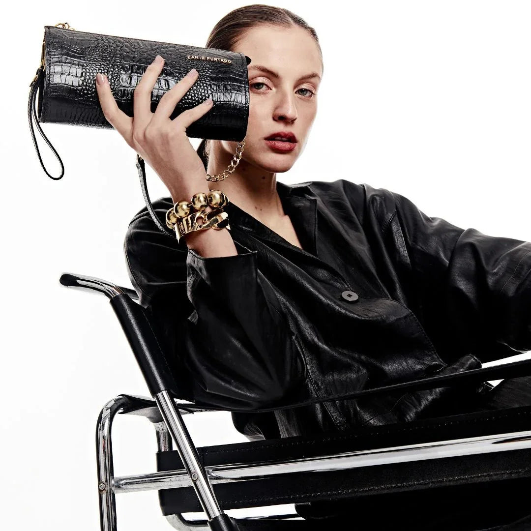 Zanir Furtado Charme Clutch Bag - Black - Lachesis London