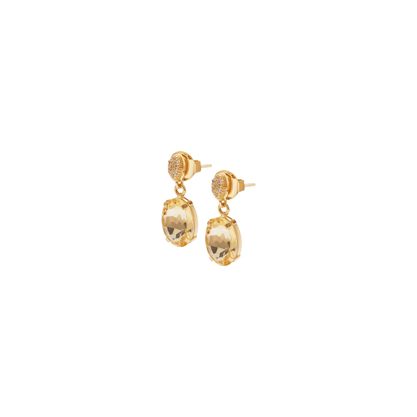 Lachesis Golden Citrine Drop Earrings