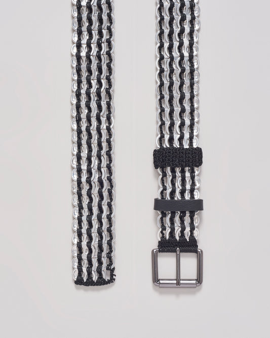 Bottletop Kibe Belt - Silver/Black