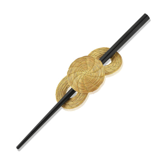 Golden Grass Hair Barrette with Stick - Lachesis London 