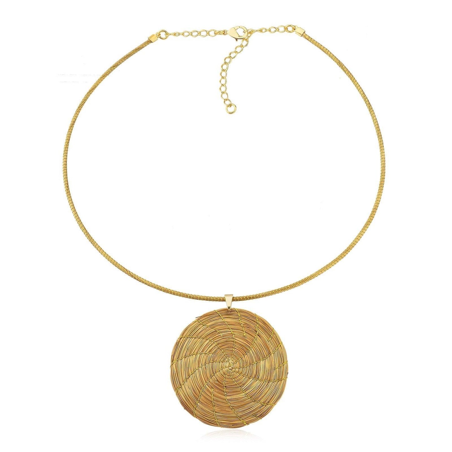 Golden Grass Single Mandala Necklace - Lachesis London 