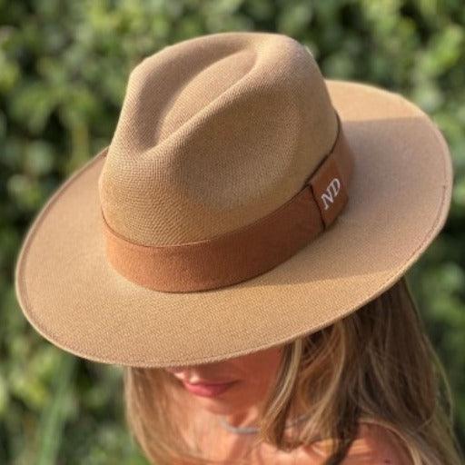 Lachesis by Malu Pires Panama Style Brown Hat - Lachesis London 