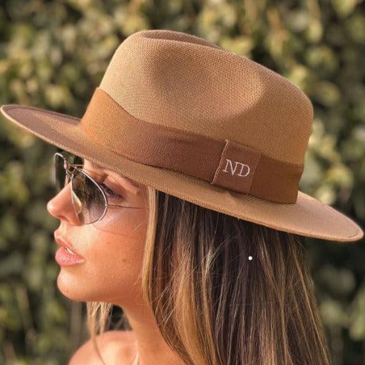 Lachesis by Malu Pires Panama Style Brown Hat - Lachesis London 