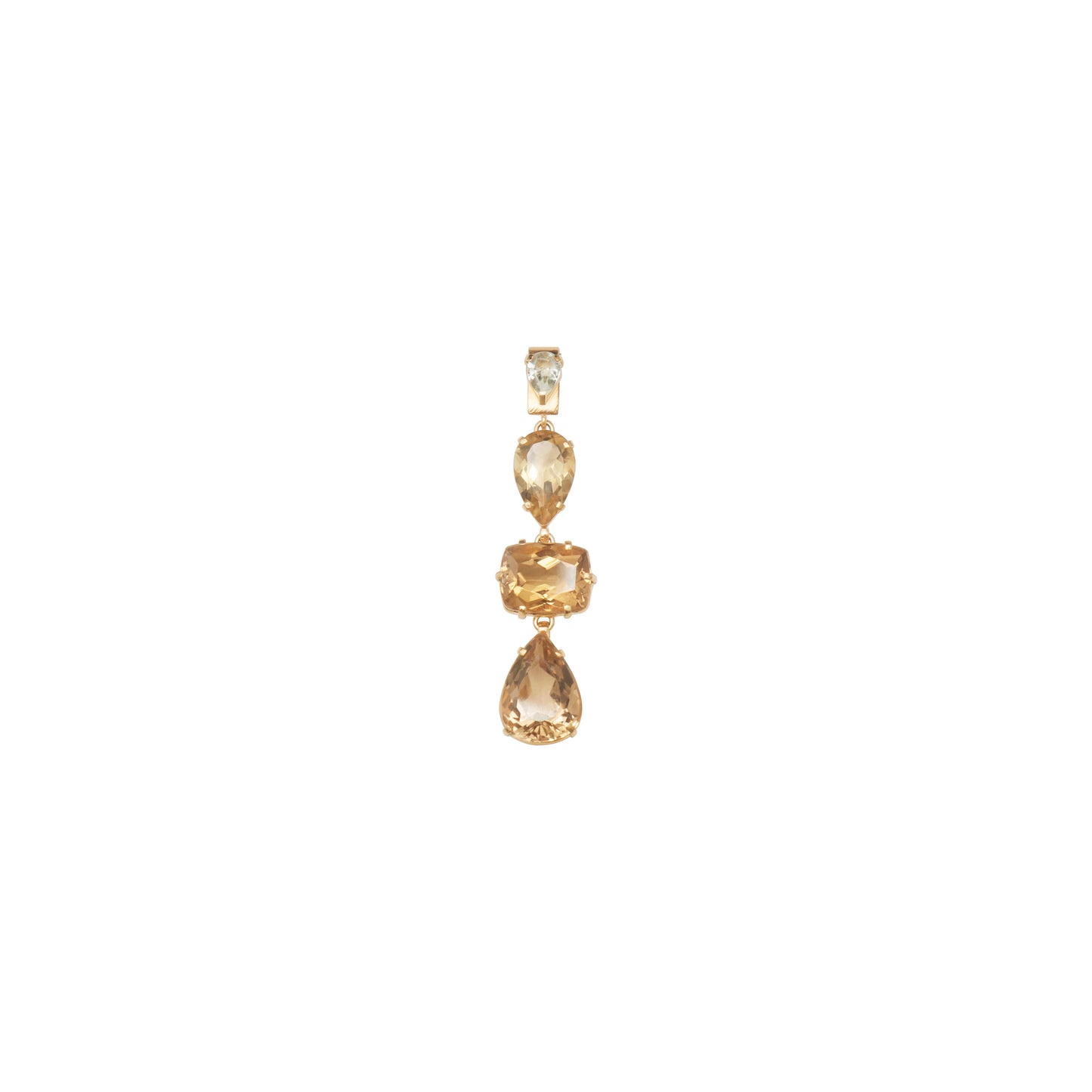 Lachesis Citrine Triad Gold Torque Necklace - Tre - Lachesis London 