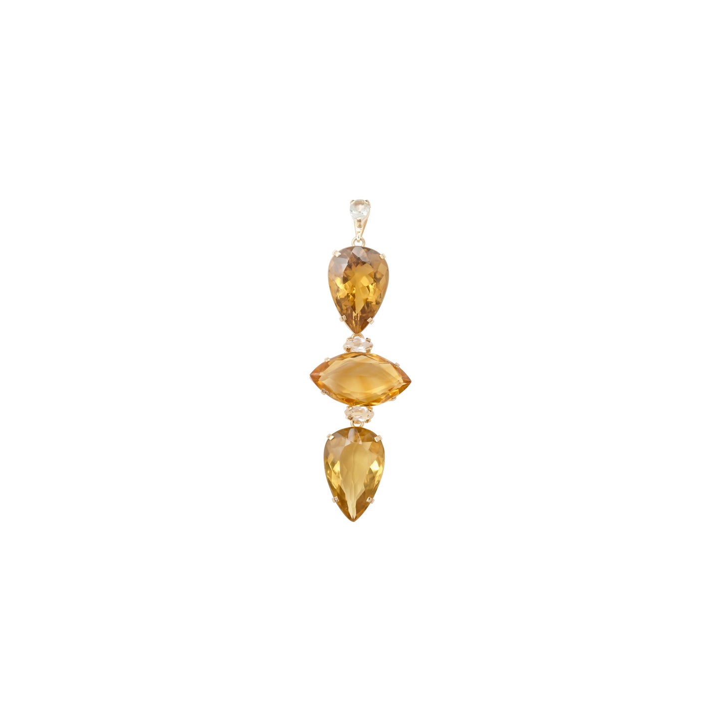 Lachesis Citrine Triad Gold Torque Necklace - Uno - Lachesis London 