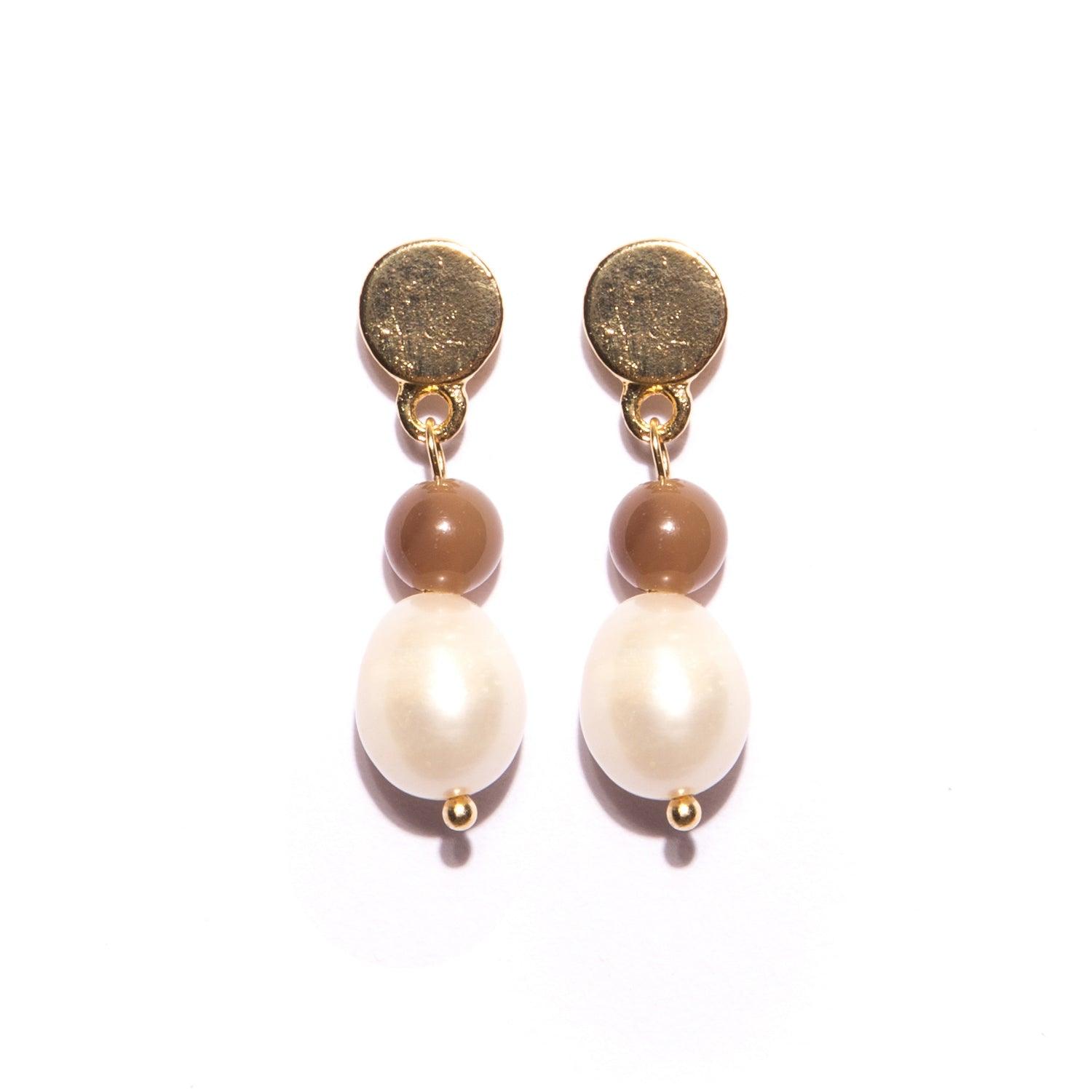 Mãos da Terra Diana Pearl Earrings - Lachesis London 