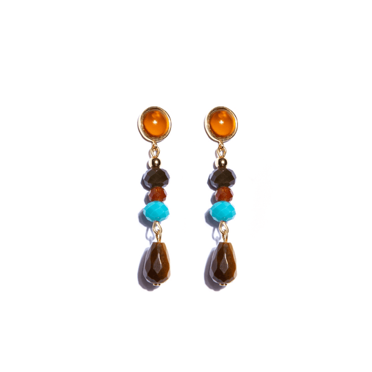 Mãos da Terra Long Drop Helena Earrings - Lachesis London 