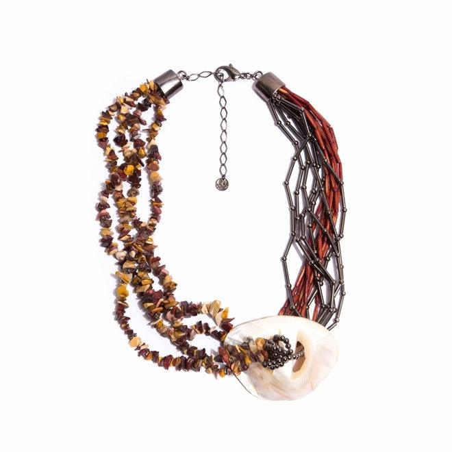 Mãos da Terra Mother of Pearl Shell Necklace - Lachesis London 