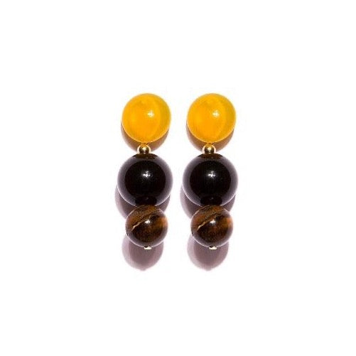 Mãos da Terra Tricolour Drop Earrings - Lachesis London 