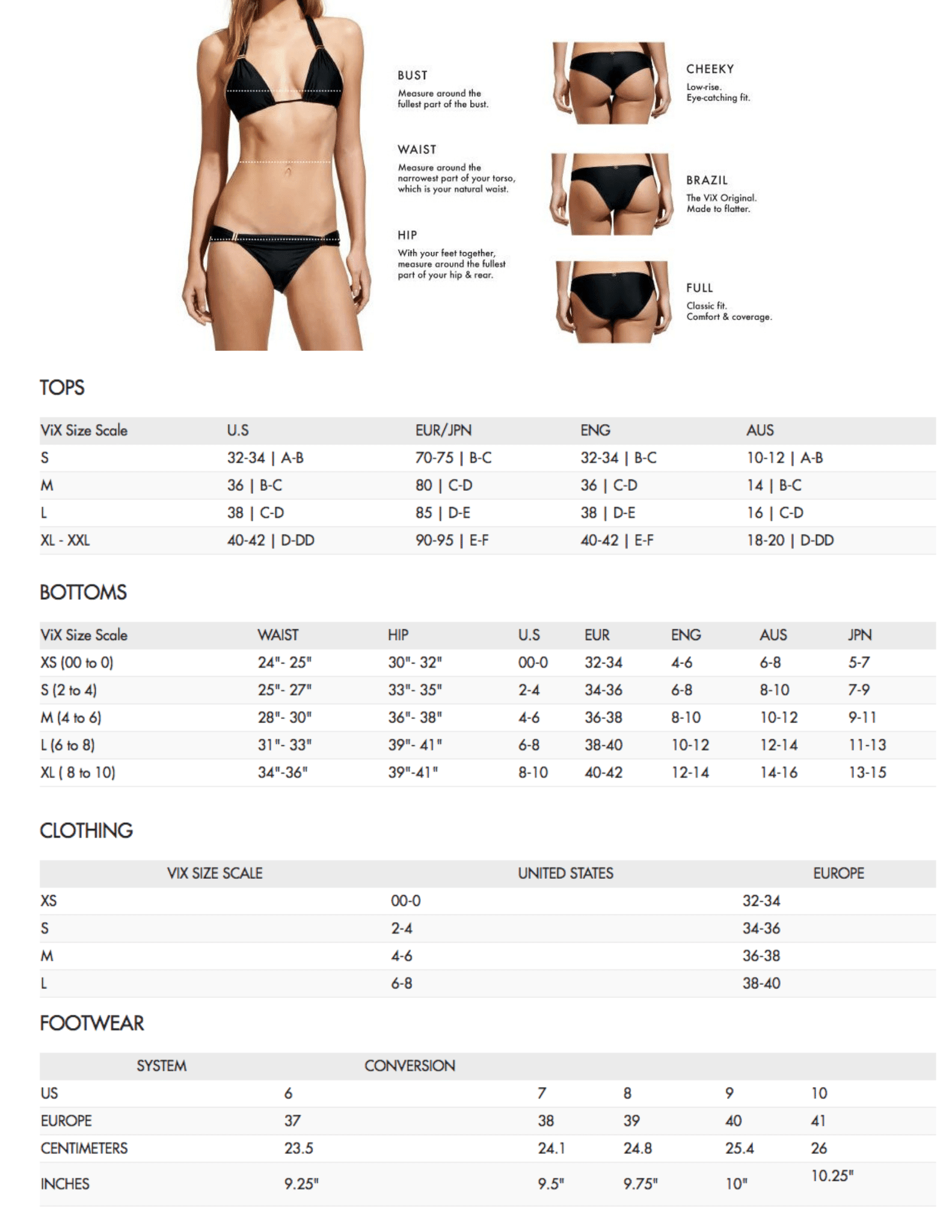 Vix Size Chart - Lachesis London 